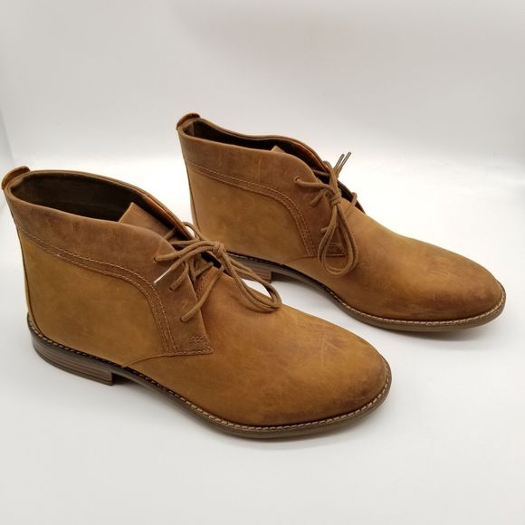 Clarks Men’s Camzin Grace Ankle Booties Size 8.5 D Brown Leather Lace Up - Picture 3 of 6